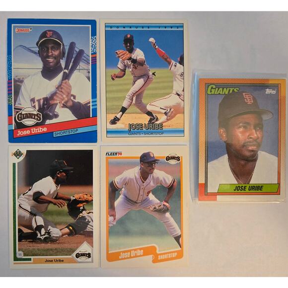 Lot of 5 Jose Uribe Baseball Cards - Picture 1 of 11